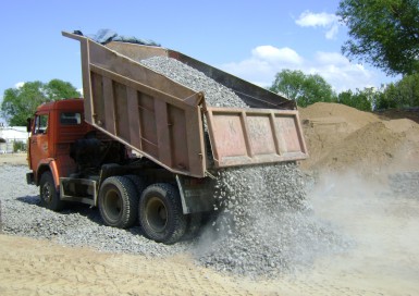Доставка пескогравийных смесей (ПГС): песка, щебня, гравия